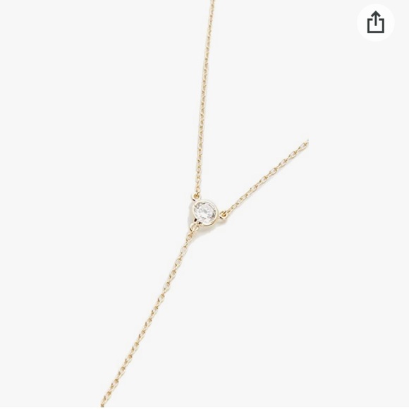 NWOT SHASHI Women's Solitaire Lariat Necklace - Picture 4 of 8